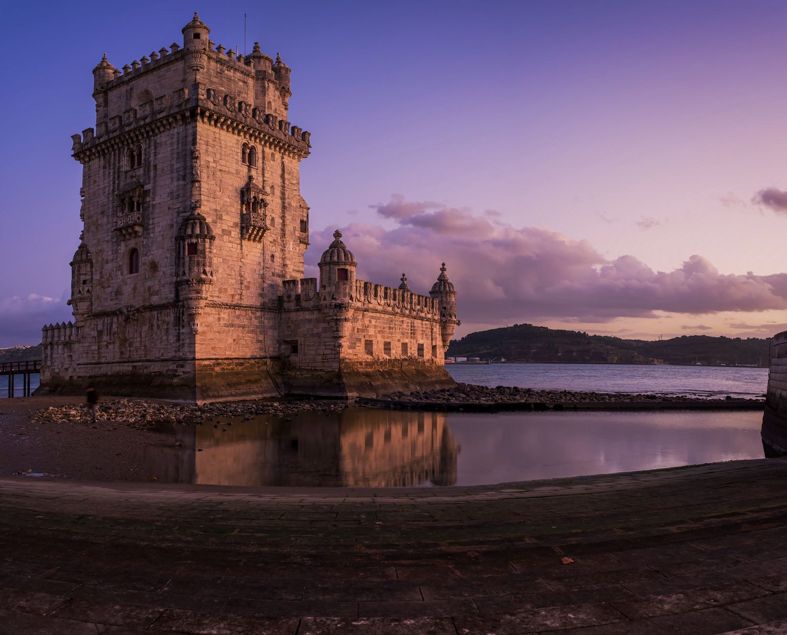 Belém Tower in Lisbon at sunset