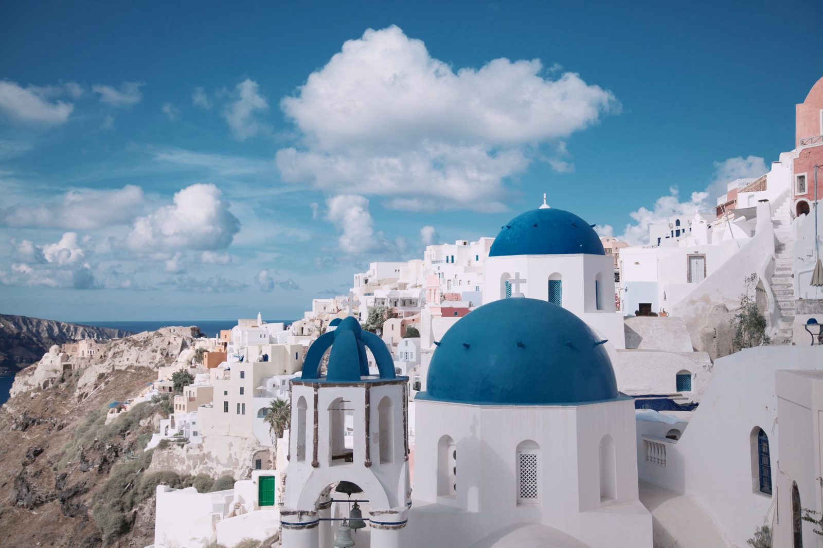 Blue domes of Oia on Santorini