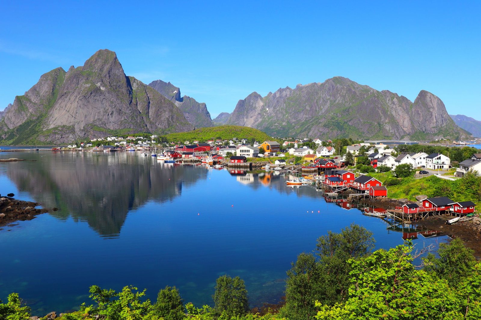 Red fishermen's houses of Reine in the Lofoten